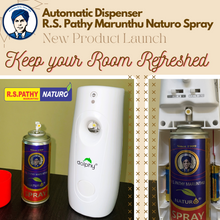 Load image into Gallery viewer, Automatic Dispenser and R.S.Pathy Marunthu Naturo Spray 100 ml
