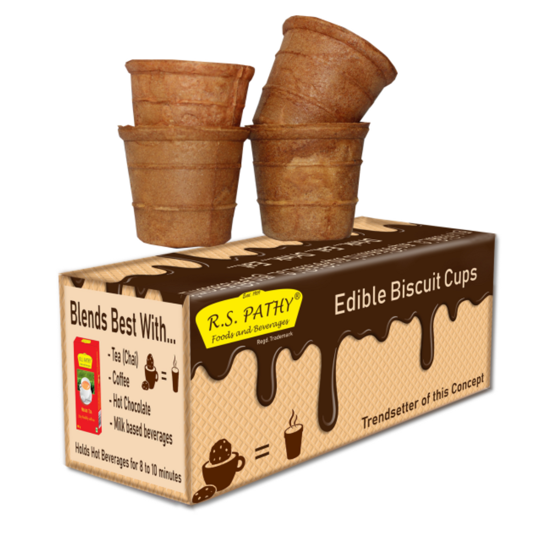 R.S. Pathy Edible Biscuit Cups 15g X 10 Cups (Chocolate Flavour)
